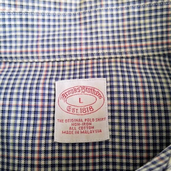 Brooks Brothers The Original Fold Shirt Non-Iron Mens Button Down Size Large (L) - Picture 3 of 9